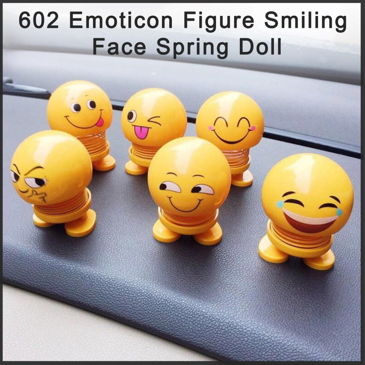 Spring doll with smiley face emoticon Spring doll with smiley face emoticon